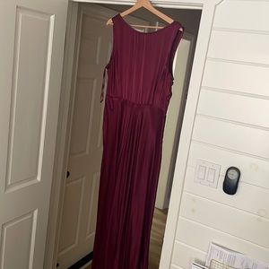 Long silk bridemaid dress from Anthropologie